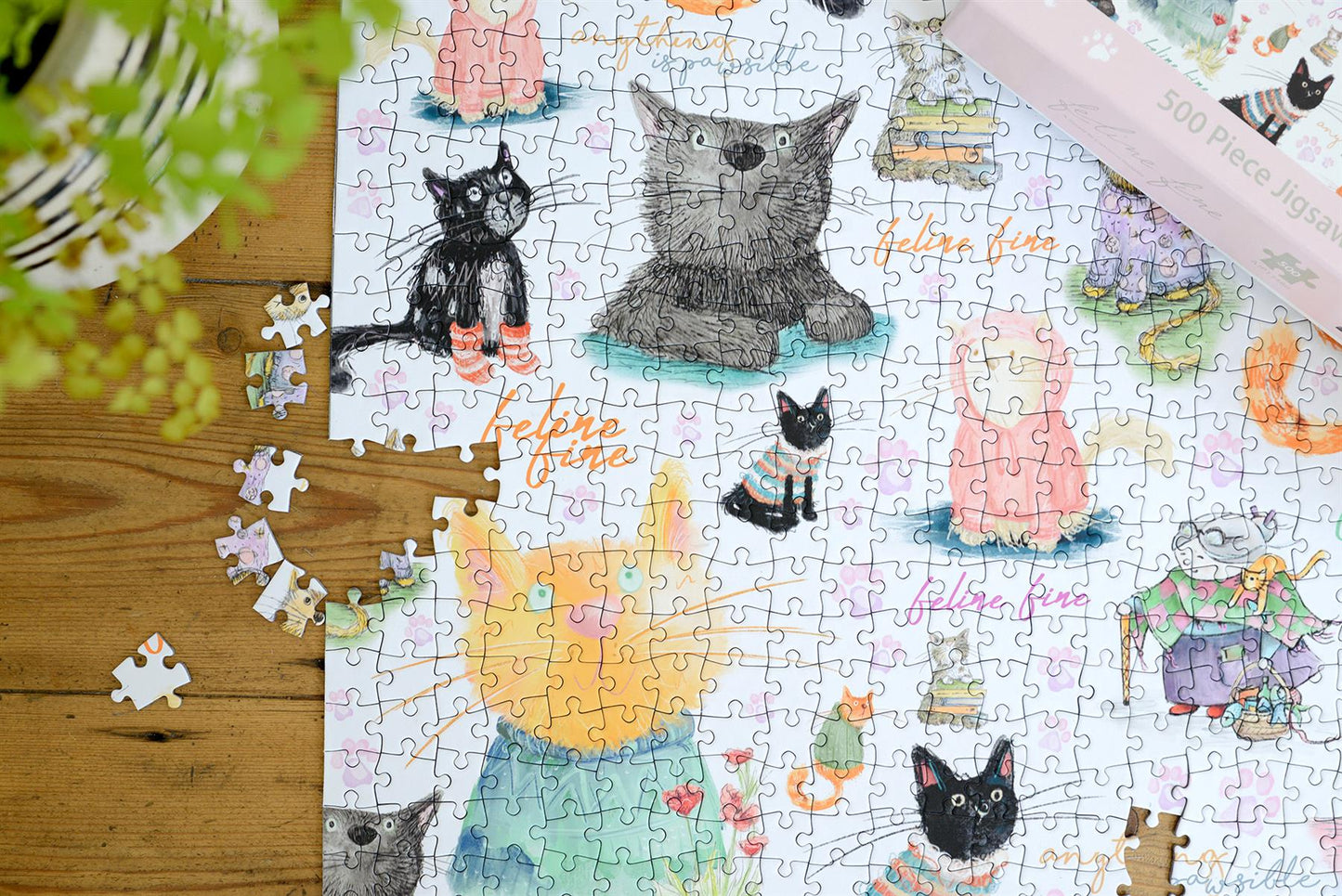 Feline Fine 500 Piece Jigsaw Puzzle