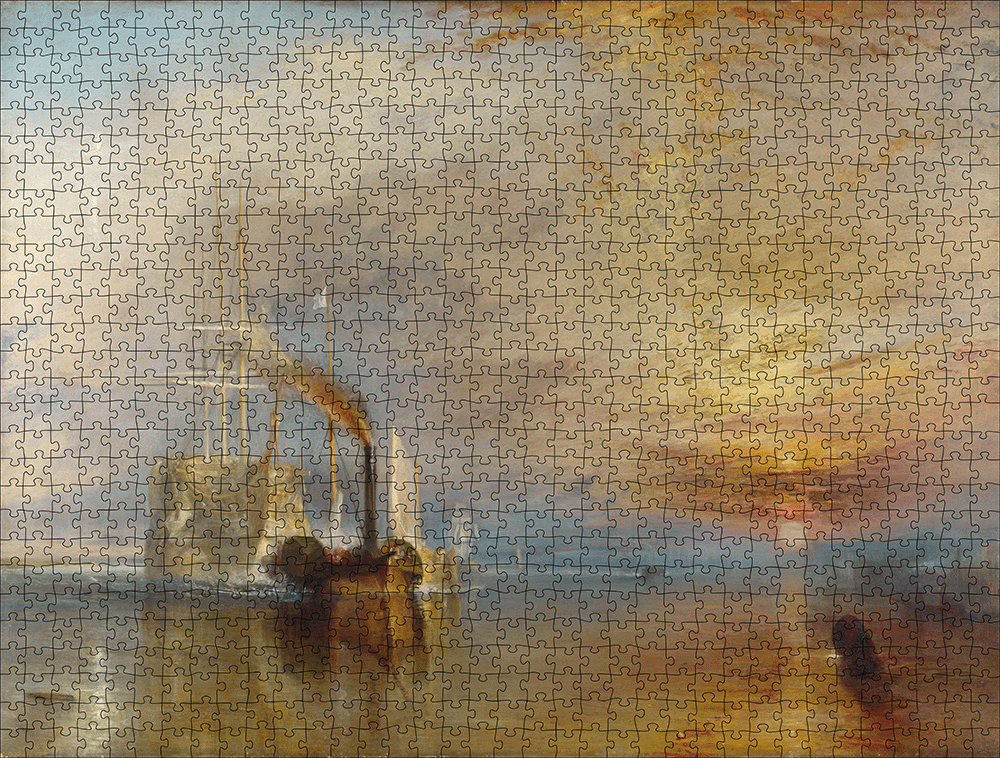 The Fighting Temeraire tugged to her last berth to be broken up, 1838 - National Gallery 1000 Piece Jigsaw Puzzle