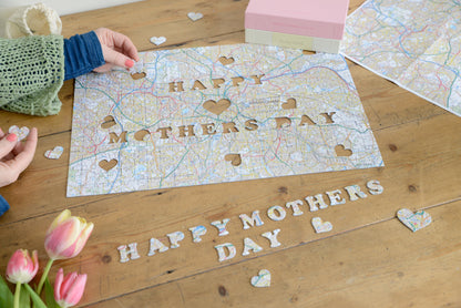 Hometown Mother's Day UK Map Jigsaw Puzzle