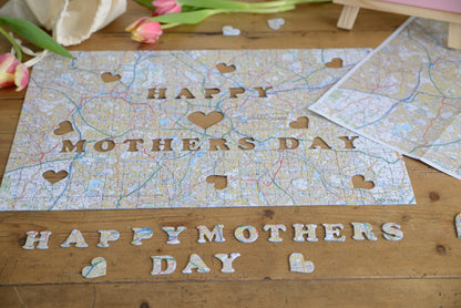 Hometown Mother's Day UK Map Jigsaw Puzzle