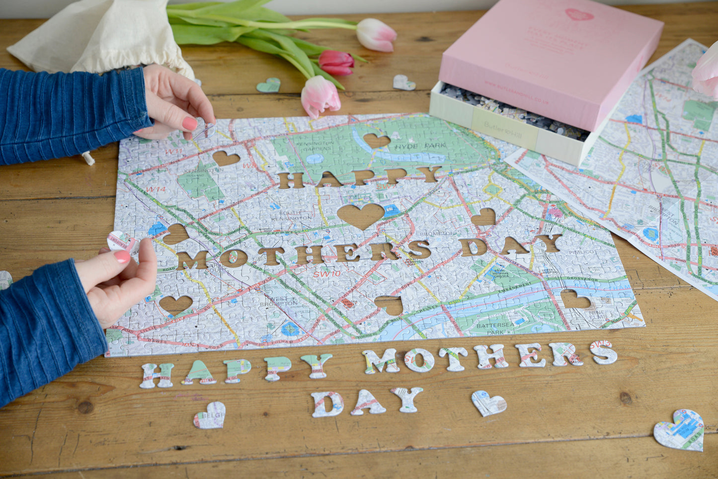 Hometown Mother's Day UK Map Jigsaw Puzzle