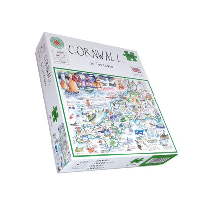 Map of Cornwall - Tim Bulmer 1000 Piece Jigsaw Puzzle