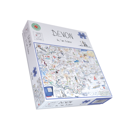 Map of Devon - Tim Bulmer 1000 Piece Jigsaw Puzzle