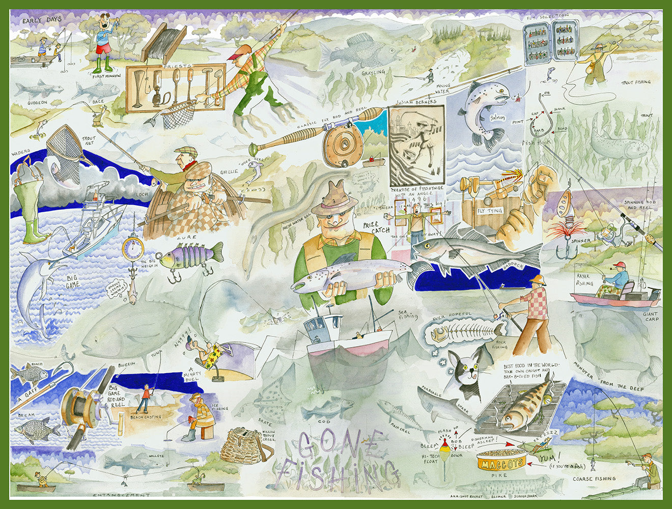 Fishing - Tim Bulmer 1000 Piece Jigsaw Puzzle