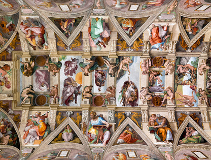 Sistine Chapel Ceiling by Michelangelo Jigsaw Puzzle - 1000 or 500 Pieces