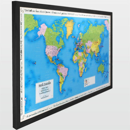 Maps - World Traveler Personalized Wall Map