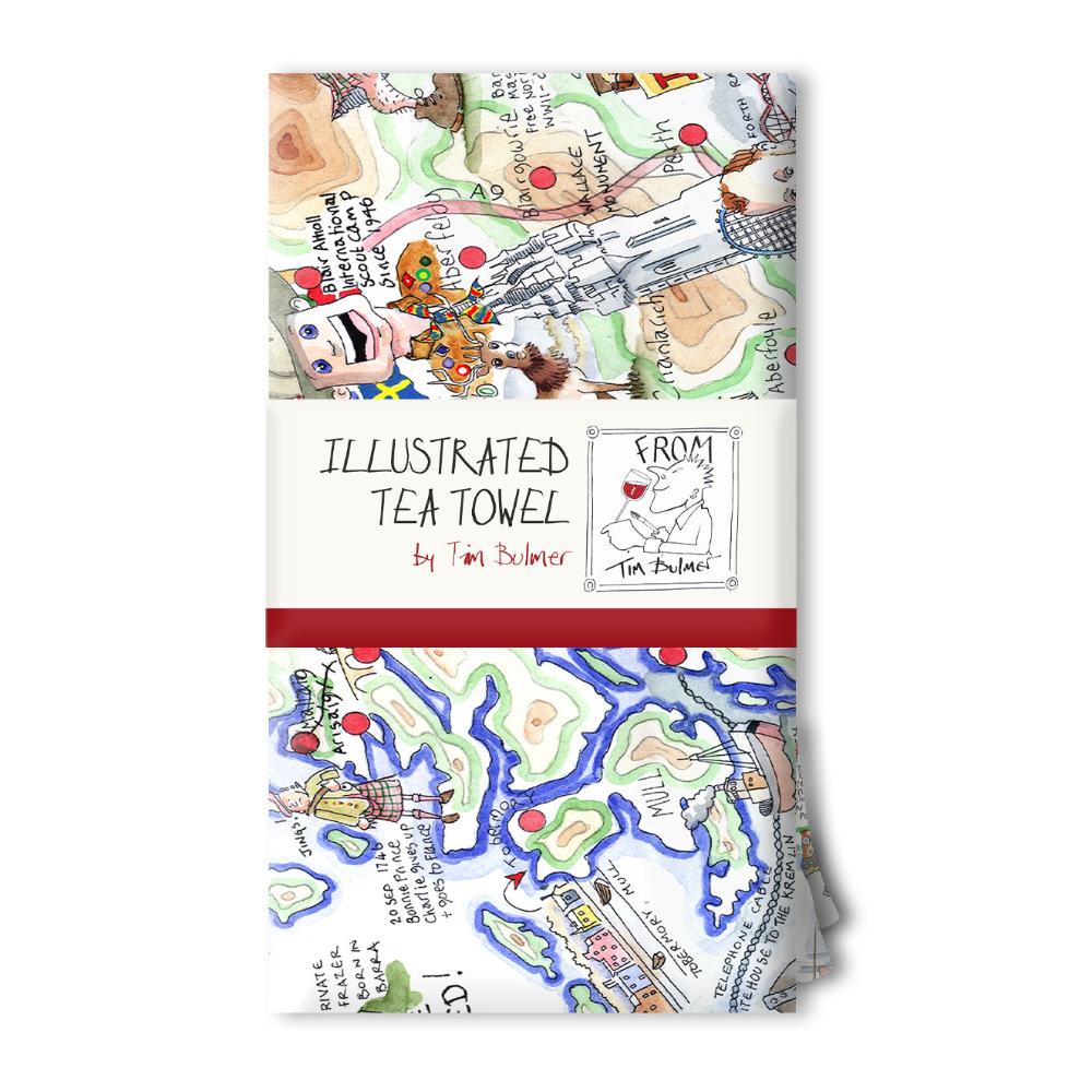 Tim Bulmer's Scotland Map Jigsaw & Tea Towel Gift Bundle