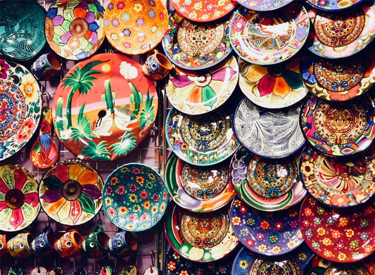 Colourful Crockery 500 or 1000 Piece Jigsaw Puzzle